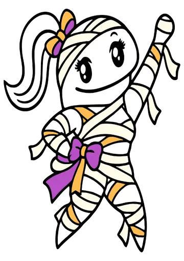 Flork Múmia Comemora Halloween PNG
