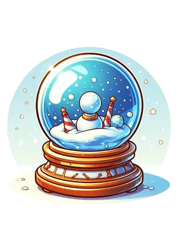 Globo de Neve com Boneco PNG