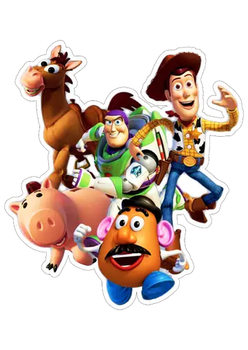 Toy Story Personagens em Ação PNG