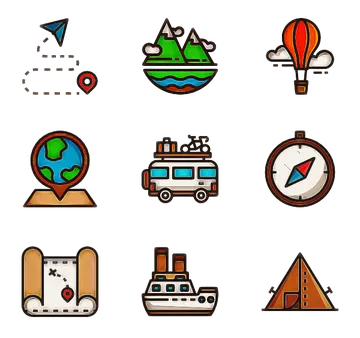 Ícones de Viagem PNG