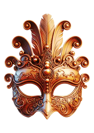 Máscara de Carnaval Brilhante com Joias PNG