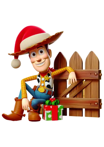 Woody Toy Story com Gorro de Natal PNG