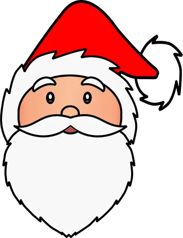 Rosto de Papai Noel Desenho PNG