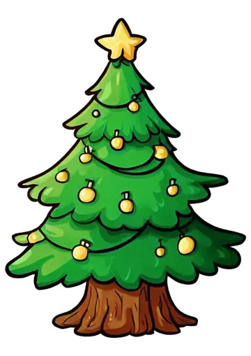 Árvore de Natal com Estrela PNG