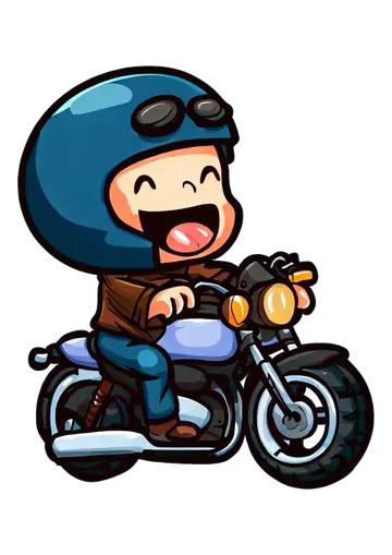 Motoboy Pilotando Moto Rápido PNG
