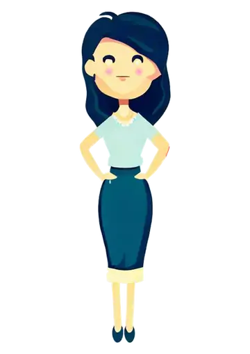 Ilustração Fofa de Mulher Secretária PNG