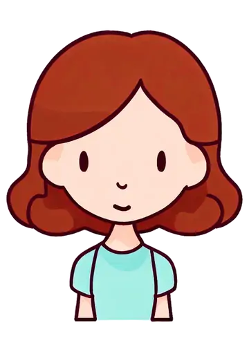 Desenho de Mulher com Cabelo Curto PNG