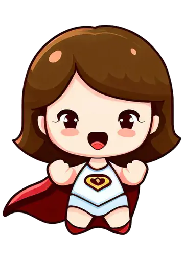 Bebê Menina Fantasia de Super-Heroína PNG