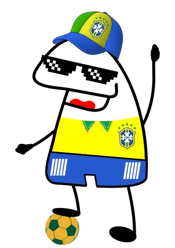 Flork Brasil Jogando Futebol PNG