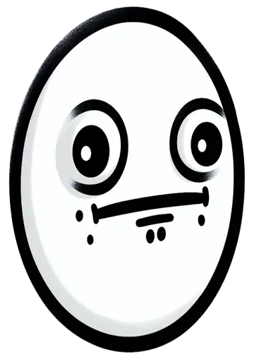 Figurinha Derp Face Assustado PNG