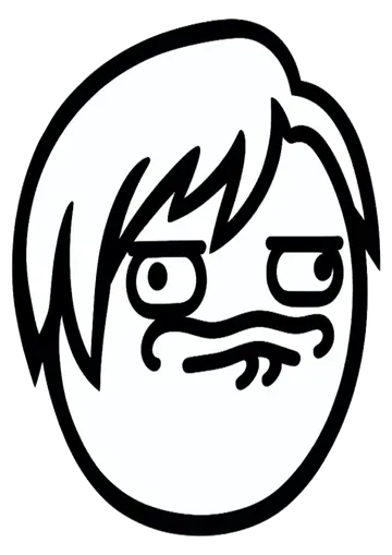 Figurinha Desconfiada Derp Face PNG