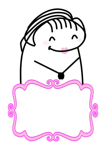Flork Feminino com Moldura Rosa PNG