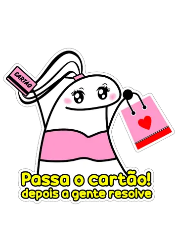 Flork Passa o Cartão Frase Engraçada PNG