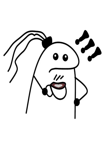 Flork Surtada Tomando Café PNG