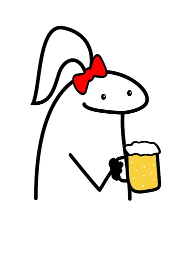 Flork com Caneca de Cerveja PNG