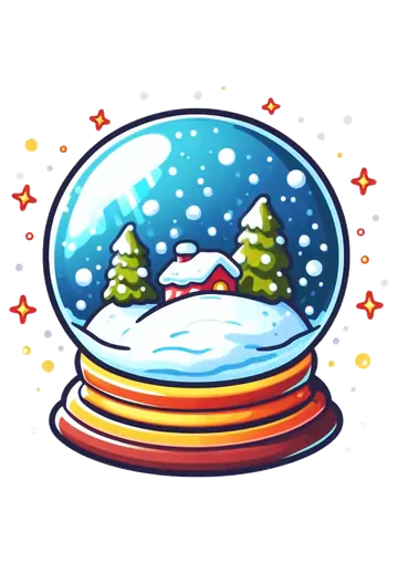 Globo de Neve com Casinha PNG