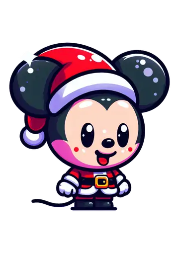 Mickey Mouse Fofinho de Natal PNG