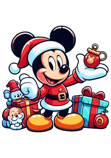 Mickey Mouse com Tema de Natal PNG
