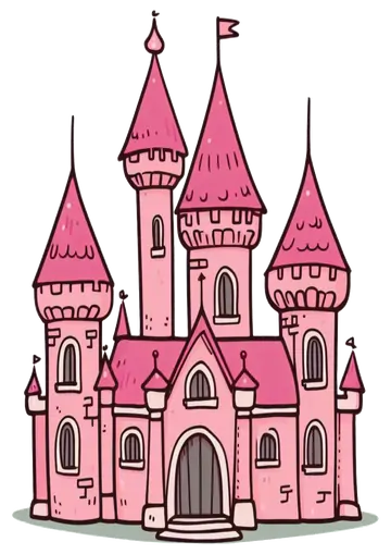 Castelo de Princesa Rosa PNG