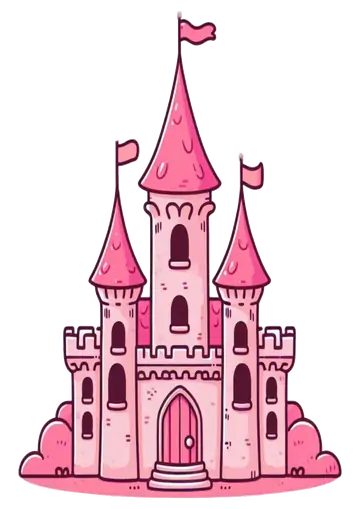 Castelo de Princesa Rosa PNG
