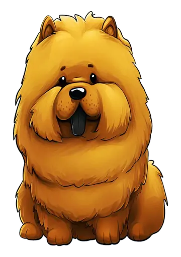 Cachorrinho Chow Chow Fofo PNG