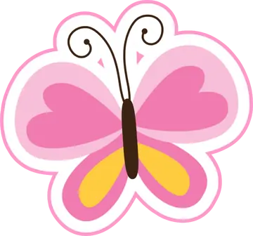 Borboleta Rosa Infantil PNG