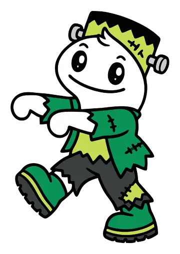 Figurinha Engraçada Frankenstein Halloween PNG