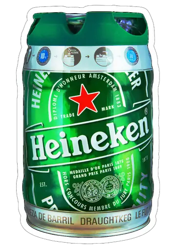 Barril de Cerveja Heineken Verde PNG