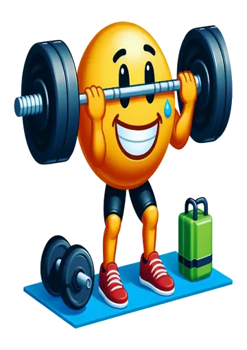 Emoji Marombeiro Levantando Peso PNG