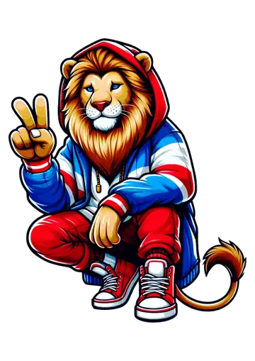 Leao Mascote Torcedor PNG