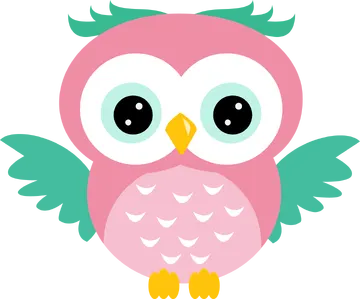 Corujinha Rosa 8 PNG