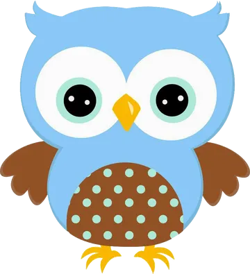 Corujinha Azul 5 PNG
