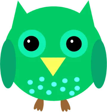Corujinha Verde 3 PNG