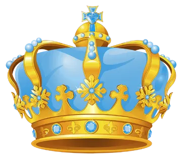 Coroa Azul e Dourada 1 PNG