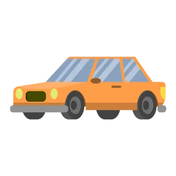 Carro Laranja Ilustração PNG