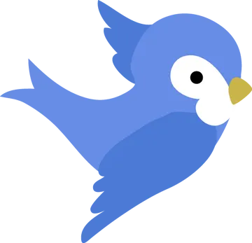 Passarinho Azul Branca de Neve PNG